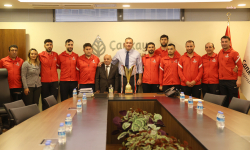Başkan Taşdelen Çankayalı seçkin futbolcuları ağırladı