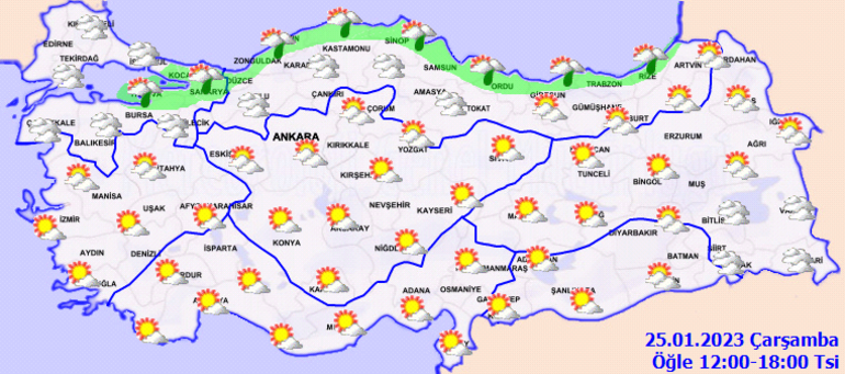 Meteoroloji'den yeni hava raporu Bugün (25 Ocak) hava nasıl olacak, yağmur var mı Kocaeli, Sakarya, Yalova ve İstanbul'a son dakika uyarısı
