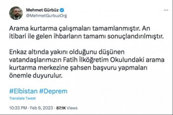 Mohamed Jarbouz'un tweet'i