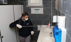 Küçükçekmece'de okullar dezenfekte ediliyor