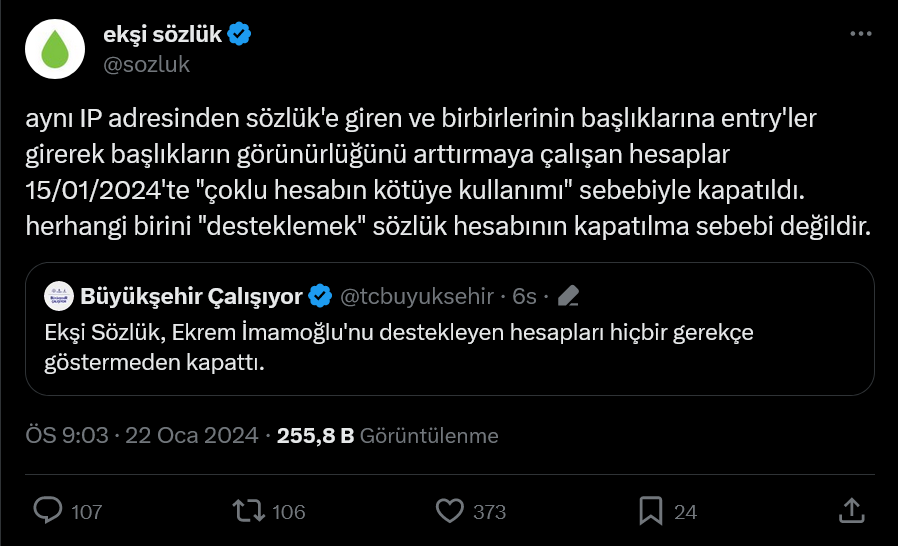 Screenshot 2024 01 23 At 01 32 45 X'te Ekşi Sözlük Aynı Ip Adresinden Sözlük'e Giren Ve Birbirlerinin Başlıklarına Entry'ler Girerek Başlıkların Görünürlüğünü Arttırmaya Çalışan Hesaplar 15 01 2024'Te Çoklu Hesabın[...]